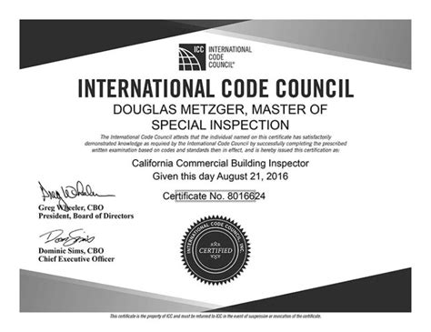 Building Inspector Certification California