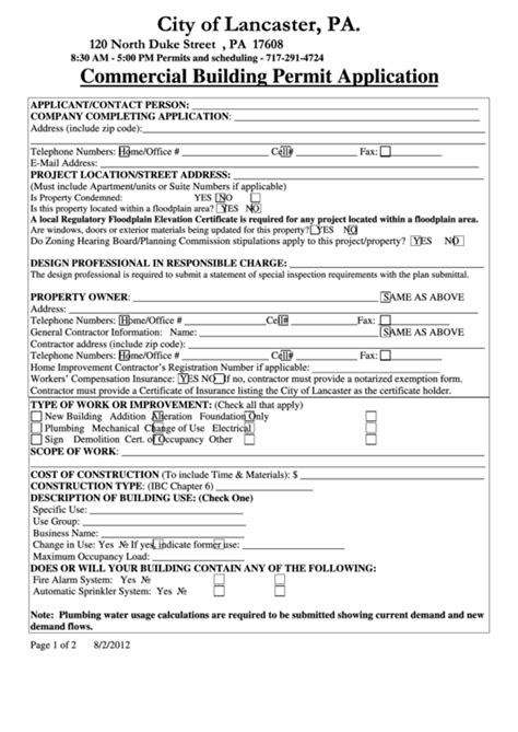 Building Permit Application