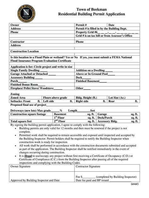 Building Permit Application Form