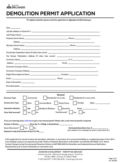 Building Permit Application Orlando Gov Form Fill Out and Sign