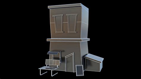 Building Stylized 3D Model TurboSquid 2197117