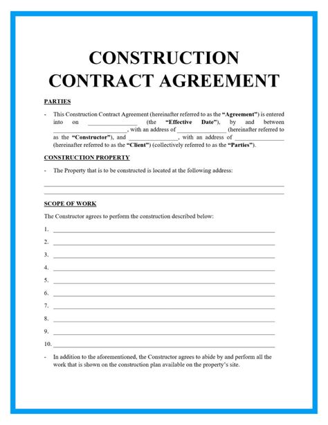 Building Trades Contracts - Template Agreements - Net …