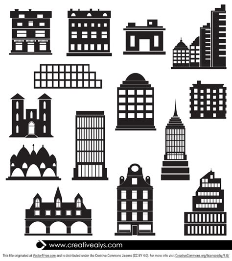 Building Vector at Collection of Building Vector free