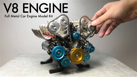 Building a V8 Engine Model Kit Full Metal Car Engine Model Kit YouTube