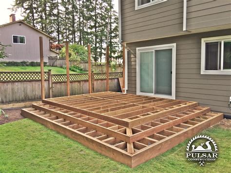 Building a deck on the ground. Step 3: Plan the Details. Save and download your project, which will include: A cost estimate. A professional 3D rendering. A materials list. Building plans. Share your design with your contractors. 