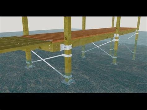 Building a dock with wood posts 3D animation - YouTube