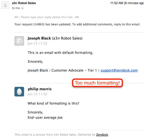 Building an email template Zendesk help