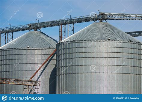 Building for Storing and Drying Grain Stock Image Image of