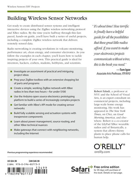 Download Building Wireless Sensor Networks By Robert Faludi