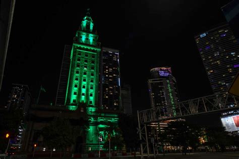 Buildings in Miami-Dade lit green in celebration for The Children’s Trust 20th anniversary