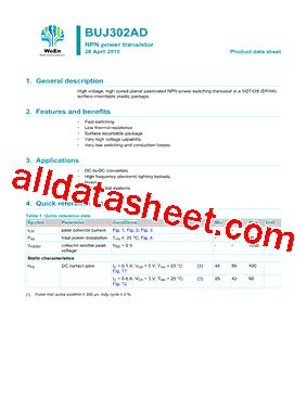 Buj302ad Datasheet By Ween Semiconductors Digi Key Electronics