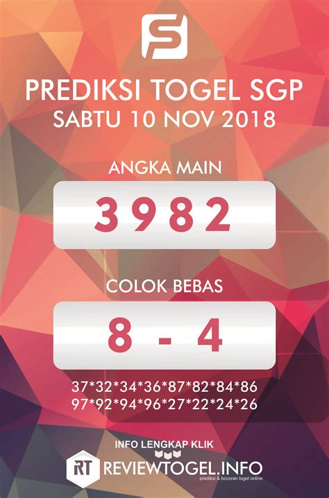 Buka nomor singapore hari ini berapa. Prediksi sgp 10 november.