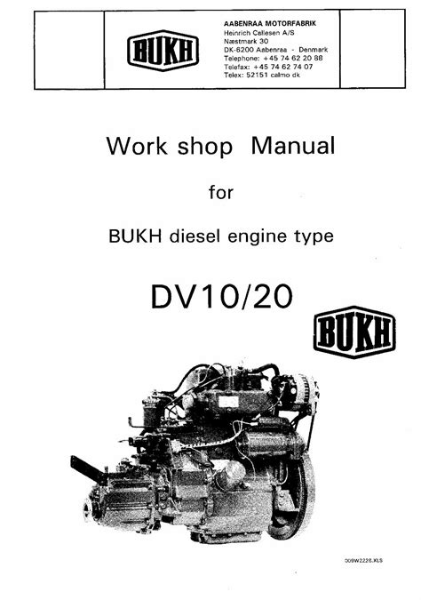 Bukh dv10 dv20 engine workshop repair service manual. - Lehrbuch der theorie des lateinischen stils..