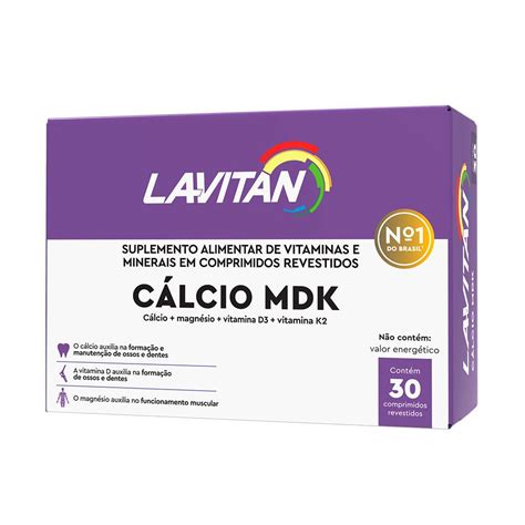 Bula LAVITAN CÁLCIO MDK COM 30 COMPRIMIDOS