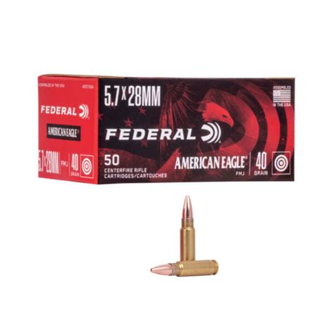 Bulk 5.7x28mm - 40 gr TMJ - Federal American Eagle - 500 Rounds