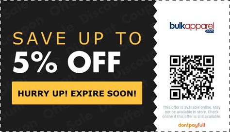 Today's bulkapparel best discounts. 70%. Total number of bulkapparel deals. 10. Free delivery to Store on $99. Free Shipping on orders $99. Free delivery at BulkApparel. Get Free Shipping on Your Total Order when spending more than $79. Enjoy Free Shipping Bulk Apparel for free.. 