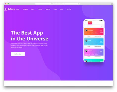 Bulkapp A Free Mobile App Website Template Best Free HTML/CSS Templates