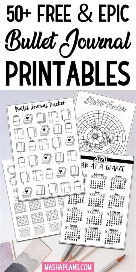 Bullet Journal Pages Free Printable