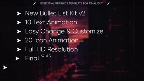 Bullet List Kit V2 Final Cut Pro Templates Motion Array