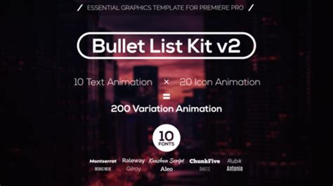 Bullet List Kit V2 Motion Graphics Template 11817713