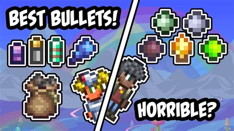 Bullet terraria. The Musket Ball is the basic type of bullet used as ammunition by guns. It has no special properties and is used for crafting a variety of more advanced ammunition. Musket Balls can be bought from the Arms Dealer for 7 each, or 70 for 1000 rounds. They can also be obtained from Shadow Orbs and Crimson Hearts (along with a Musket or The ... 