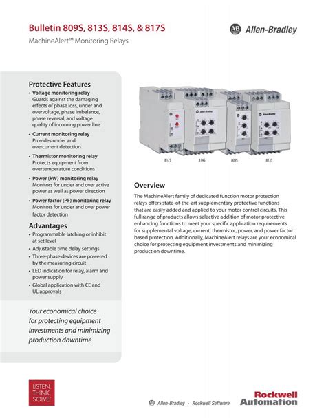 Bulletin 809S, 813S, 814S, & 817S - Rockwell Automation