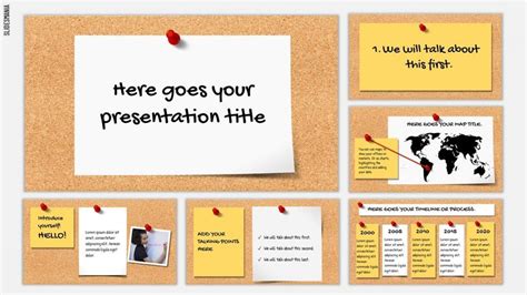 Bulletin Board. Free PowerPoint template & Google Slides theme