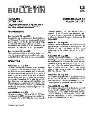 Bulletin No. 2011-23 HIGHLIGHTS OF THIS ISSUE - IRS tax forms