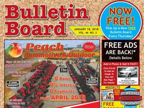 Business profile of Bulletin Board, located at 425 Molton St., Montgomery, AL 36104. Browse reviews, directions, phone numbers and more info on Bulletin Board.. 