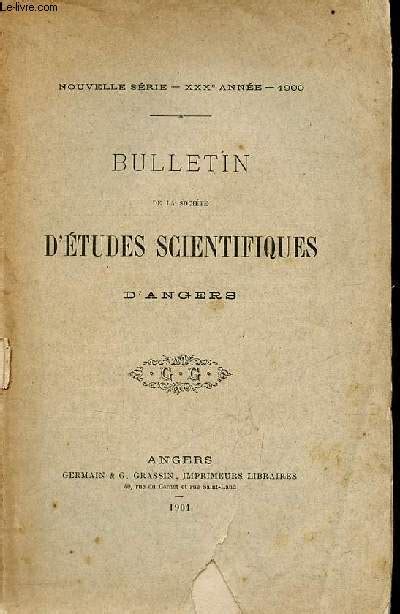 Bulletin de la société d'etudes scientifiques d'angers. - Puntos más destacados del título ii.