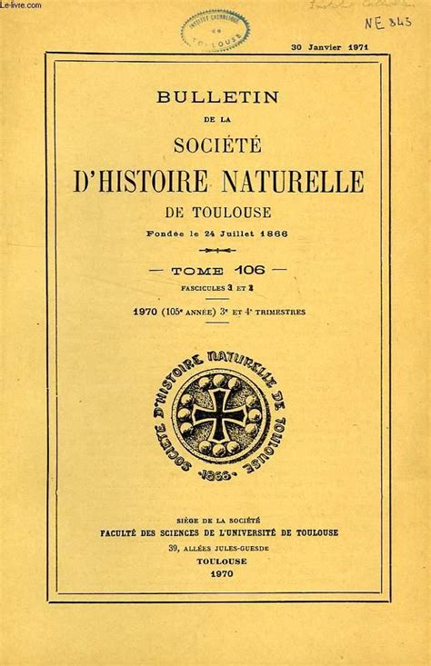 Bulletin de la société d'histoire naturelle de toulouse et de midi pyrenees. - 2008 2010 subaru legacy officina manuale di riparazione.