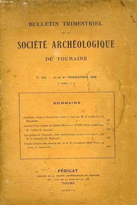 Bulletin trimestriel de la société archéologique de touraine. - Lab manual for environmental science answer key.