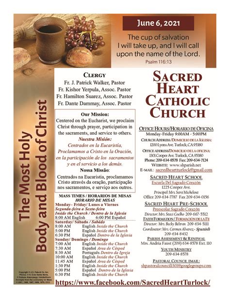 Bulletins Sacred Heart Catholic Church