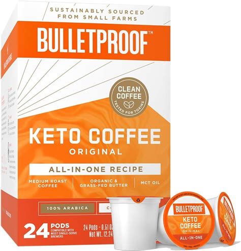 Bulletproof Keto Coffee Pods, 24 Ct, All-In-One Recipe, 100