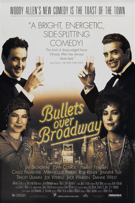 Bullets over broadway. Bullets Over Broadway is 14388 on the JustWatch Daily Streaming Charts today. The movie has moved up the charts by 9808 places since yesterday. In the United States, it is currently more popular than Razorteeth but less popular than People That Are Not Me. 