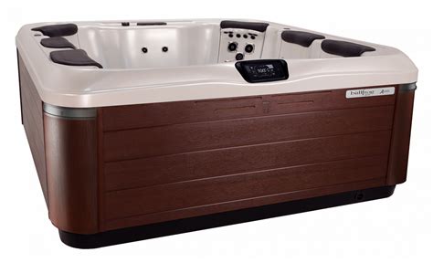Bullfrog hot tubs. More Details about the X6R. The X6R spa is a fun and value packed round hot tub for up to 5-6 people. The classic round spa design offers a perfect layout for conversation and fun with friends and family and the X6R won’t break your budget. The X6R is only available in the X Series Plus trim package. 