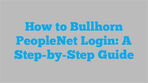 Bullhorn peoplenet log in. Find all links related to mypeople net login here 