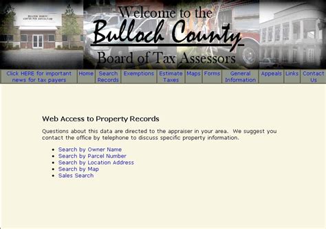 Bulloch county tax assessor property search. Property Tax Portal: detailed property tax information and billing. Newsletters. Office of LA County Assessor Jeff Prang – Committed to establishing accurate & fairly assessed property values. Info: 213-974-3211 | helpdesk@assessor.lacounty.gov. 