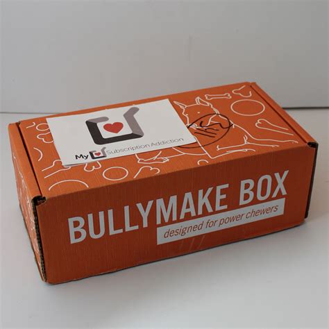 Bully box. You can contact us through our contact page! We will be happy to assist you. If we still haven't answered your question, you can contact us below and we will get back to you as soon as possible. BullyChews offers multiple Subscription Boxes Made for Large Dogs and POWER CHEWERS - Our Boxes Contain SUPER TOUGH TOYS and REAL TREATS. 
