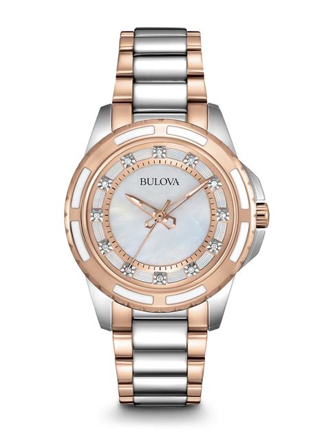 Bulova womens watch. Since 1875, when founder Joseph Bulova opened his store in Manhatten, Bulova has remained true to his legacy: mastering the classic art of timekeeping while always embracing the future. Bulova offers the proprietary High Performance movement, which is accurate to seconds per year and features a signature sweeping second hand. Exclusive Watches. 
