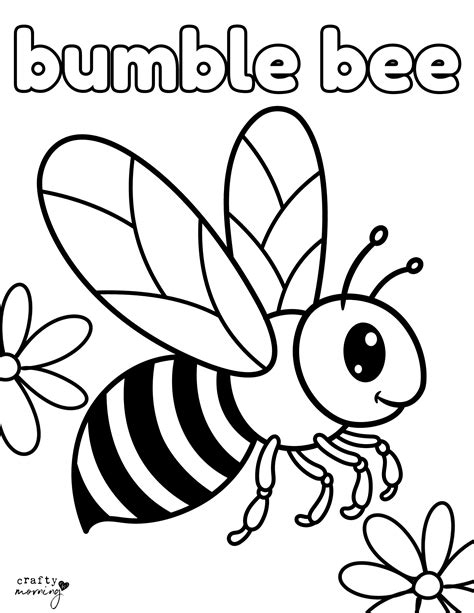 Bumble Bee Coloring Shee