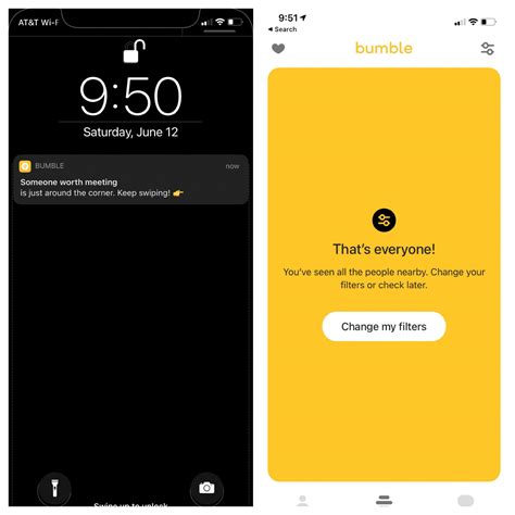If you're male and use the free version of Bumble, you'll receive a notification and a blurred-out image of the person who matched you. But, if you're a premium subscriber, you'll see the person's profile but can do nothing else. If you're female, you have the same experience above but have the option to begin a chat..