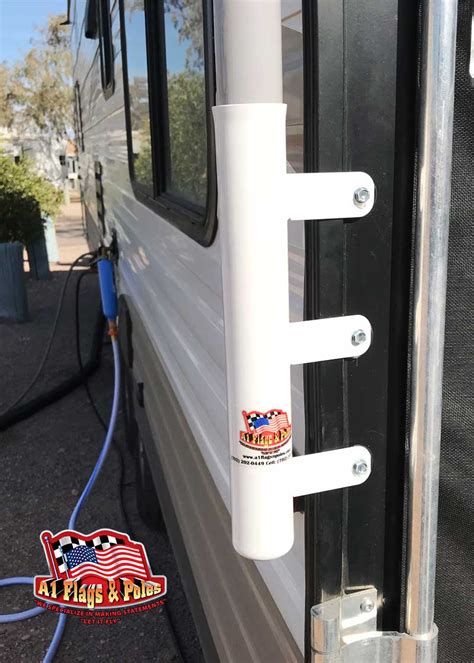 JOYTUTUS Hitch Mount Flag Pole Holder for Standard 2 Inch Receivers, Fits Truck SUV RV Trailer Pickup Camper, Dual Flag Pole Mount with Hitch Receiver. $59.99 $ 59. 99. FREE delivery Fri, May 31 . Only 15 left in stock - order soon. Add to cart-Remove. The Traveler RV Flag Pole Kit. Includes12"x18" Inch Flag, 24” Inch Flag Pole With .... 