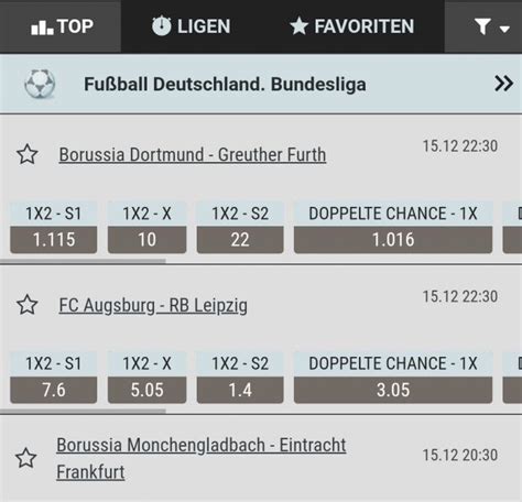 Bundesliga wetten bei 1xbet