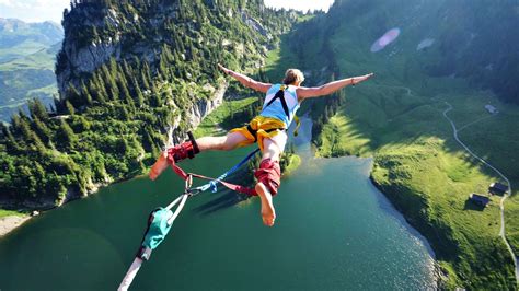 Bungie jumping. 