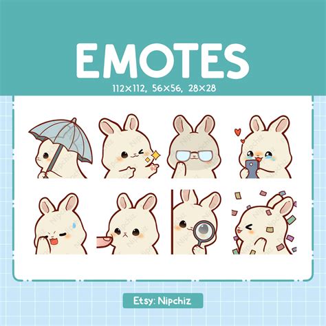 Bunny Emotes - Etsy