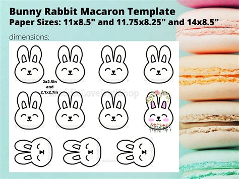 Bunny Macaron Template