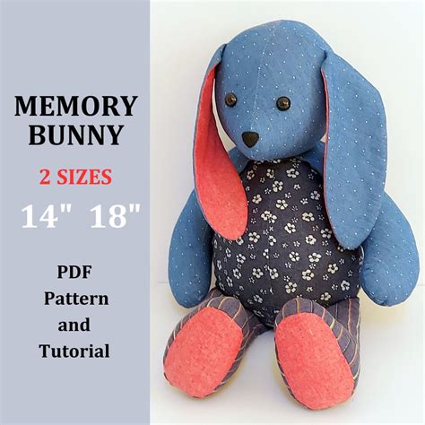 Bunny Sewing Pattern Memory Bunny Pattern Posted Memory Keepsake Bunny