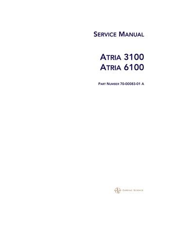 Burdick Atria 3100 6100 Service Manual - Internet Archive