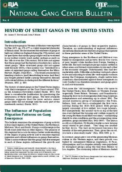 Bureau of Justice Assistance NatioNal GaNG CeNter BulletiN